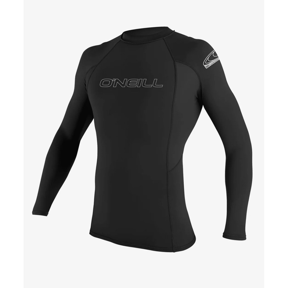 O'Neill Black Basic Skins 50+ Long Sleeve Rash Guard XL